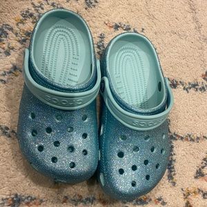 Glitter crocs kids size 1 NWT